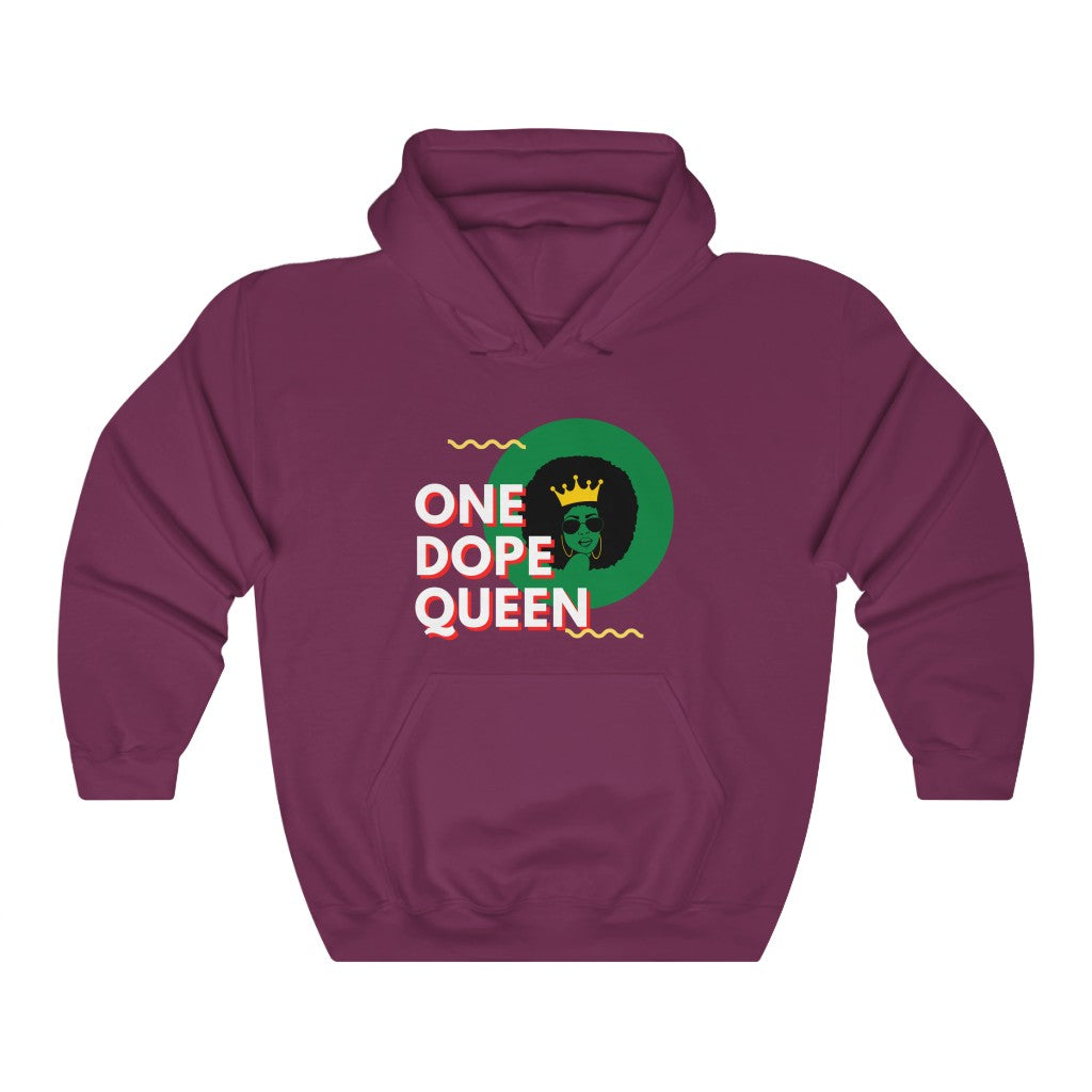 One Dope Queen Green Hooded Sweatshirt